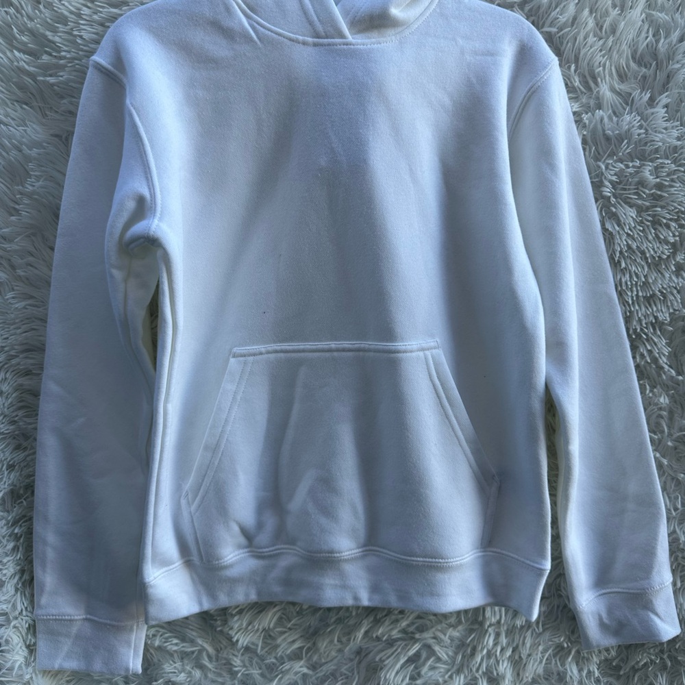 Classic White Kids Adidas hoodie Sweater size medium